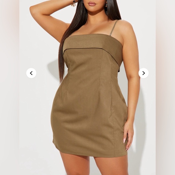 Fashion Nova First Class Pinstripe Blazer & Mini Dress Set NWT - Picture 3 of 12